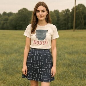 Banana Republic Navy Blue Skater Skirt Size 4